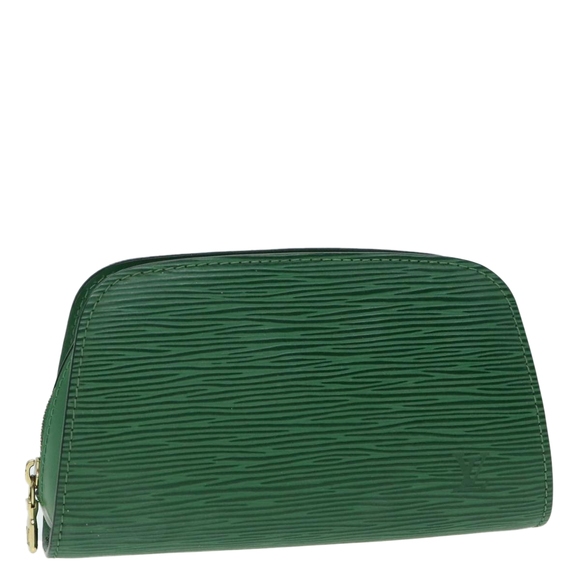 LOUIS VUITTON Epi Dauphine PM Cosmetic Pouch Green M48444 LV Auth 92025 - Picture 1 of 16